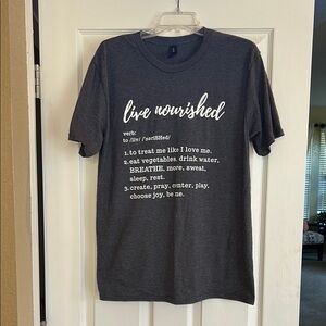 Women's Charcoal Tee - Live Nourished